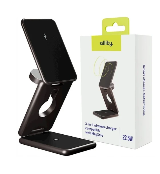 Incarcator Wireless 3in1 Allity AWC-230-22WMS 22.5W Graphite