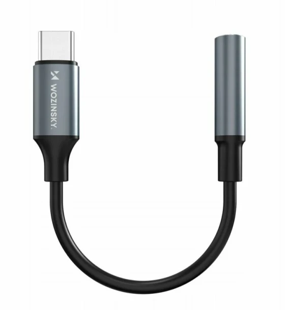 Accesoriu telefoane Adaptor audio Wozinsky WACM01 USB-C - mini jack 3.5mm Negru