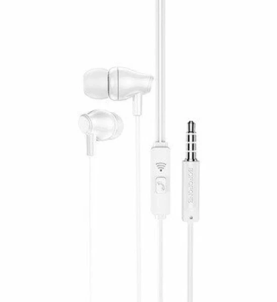 Casca Casti cu microfon Borofone BM61 Wanderer Alb