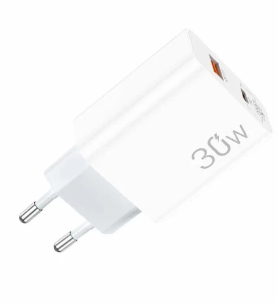 Incarcator retea Lamtech QC3.0 PD 30W 1xUSB 1xUSB Type-C Alb