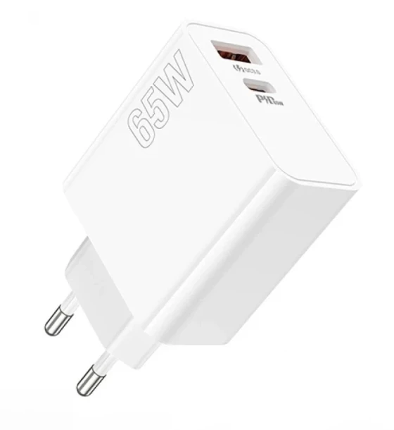 Incarcator retea Lamtech QC3.0 PD 65W 1xUSB 1xUSB Type-C Alb