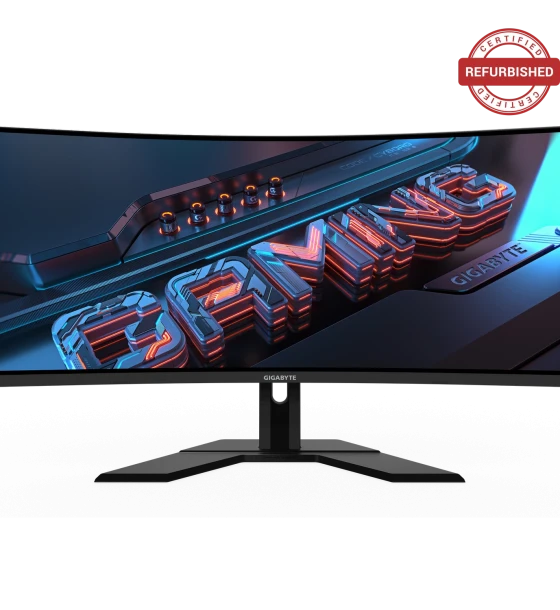 Monitor Led G34WQCP, 34 inch, VA, UHD, 3440 x 1440, 180Hz, HDMI, Display Port, Curbat, Boxe, 1ms, Negru Resigilat