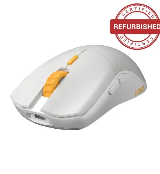 Mouse Gaming One PRO Wireless - Genos - Forge, Ultrausor 50g, Gri Mat/Galben Resigilat
