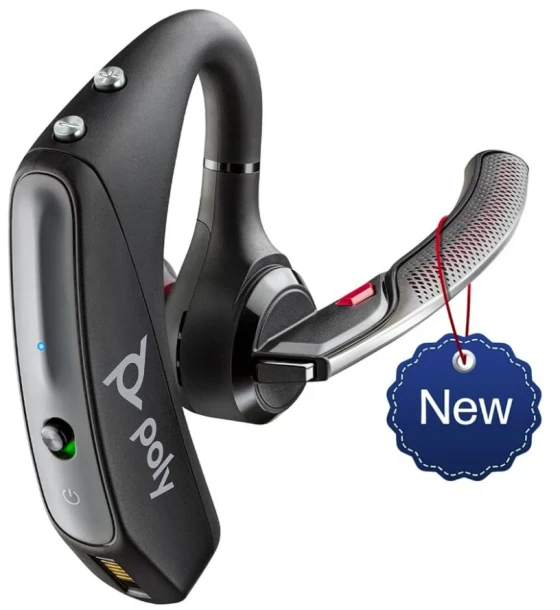 HP Poly Voyager 5200 Wireless Headset, Single-Ear W/Noise-Canceling Mic, Lightweight Only 20G, Connect to Mobile/Tablet Via Bluetooth, Sweatproof, Up to 7 Hours Talk Time