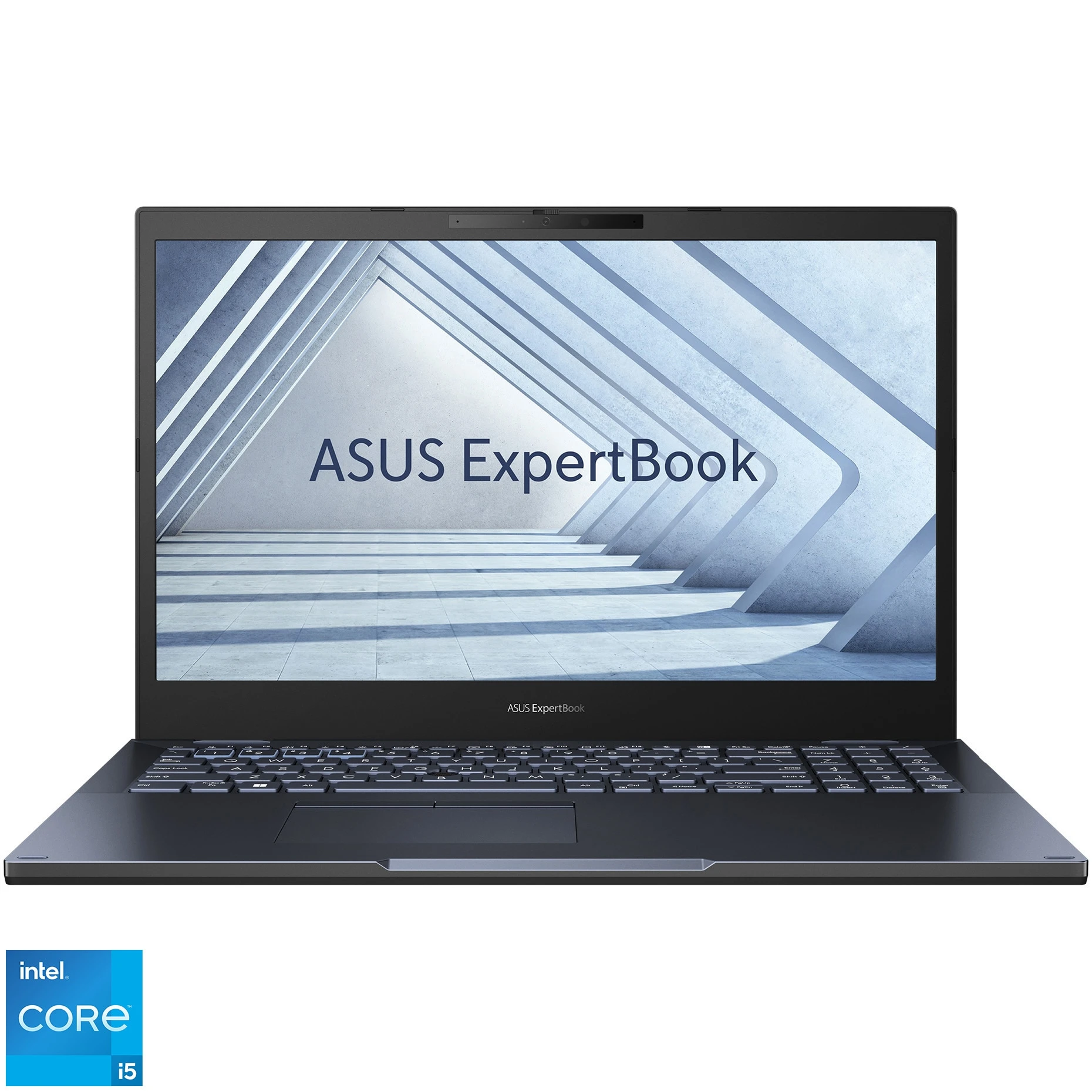 Laptop ASUS ExpertBook B2 B2502CBA cu procesor Intel® Core i5-1240P pana la 4.4GHz, 15.6'', Full HD, 16GB DDR4, 512GB SSD, Intel UHD Graphics, No OS, Star Black, 3Y PUR