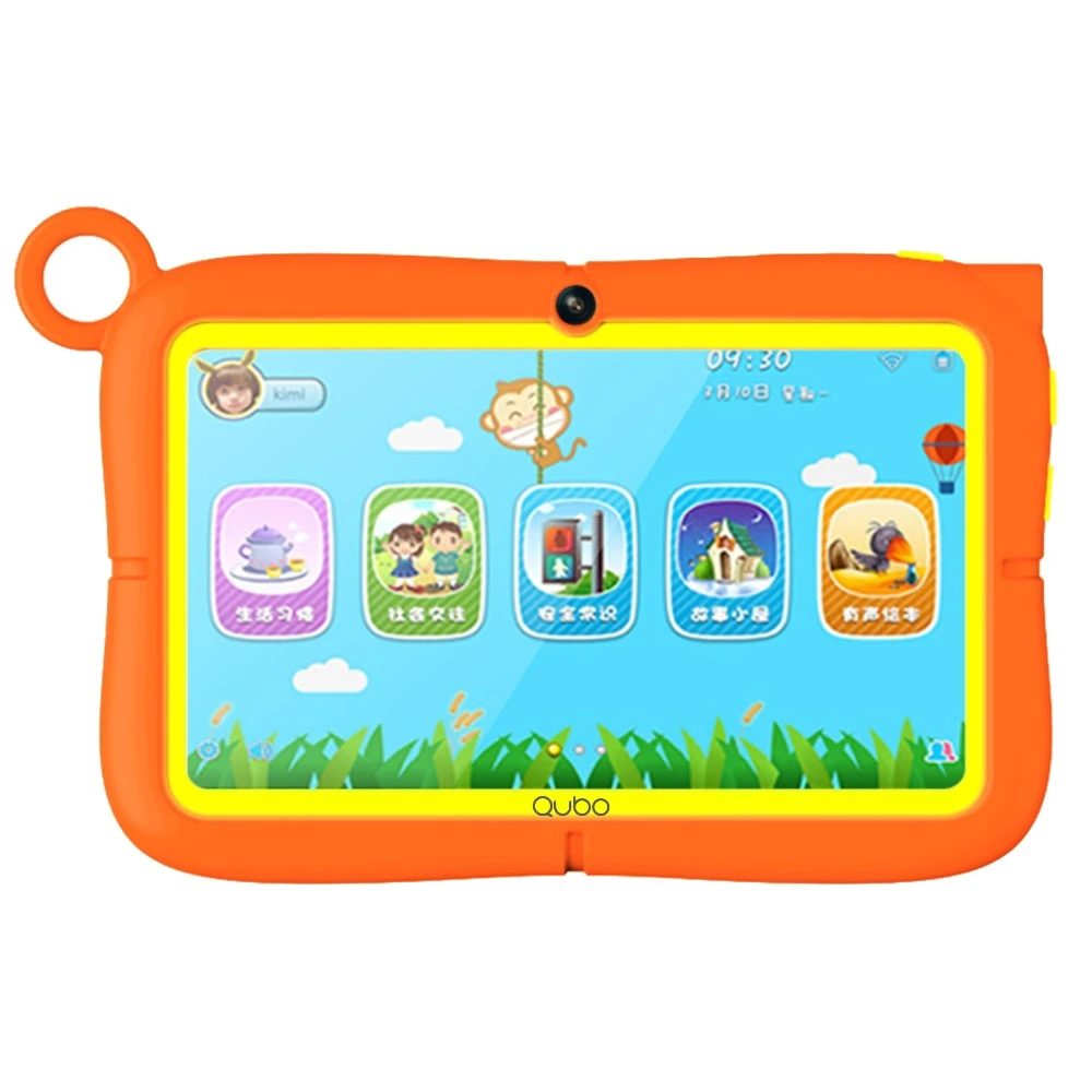 Tableta pentru copii, QUBO T7 KIDS, Quad-Core, 3GB RAM, 32GB ROM, Android 13, Portocaliu